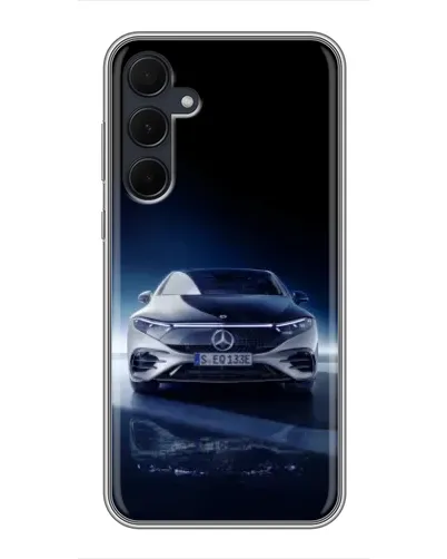 Чехол для Samsung Galaxy A35 (5G) с картинкой «Ночной Mercedes EQ»