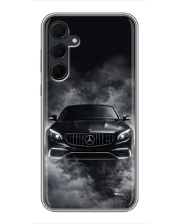 Чехол для Samsung Galaxy A35 (5G) с картинкой «Mercedes в дыму»