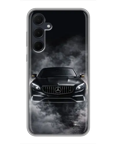 Чехол для Samsung Galaxy A35 (5G) с картинкой «Mercedes в дыму»