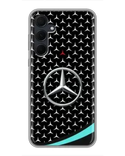 Чехол для Samsung Galaxy A35 (5G) с картинкой «Mercedes — бирюзовый акцент»