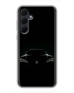 Чохол для Samsung Galaxy A35 (5G) з картинкою «Mercedes — силует авто»
