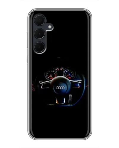 Чехол для Samsung Galaxy A35 (5G) с картинкой «Салон Audi — руль»