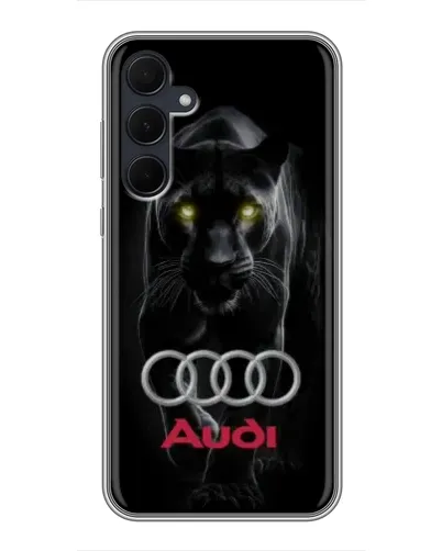 Чехол для Samsung Galaxy A35 (5G) с картинкой «Пантера и Audi»