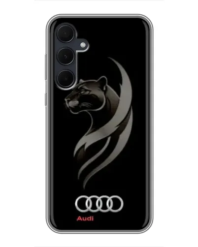 Чехол для Samsung Galaxy A35 (5G) с картинкой «Графика — пантера и Audi»