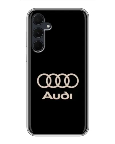 Чехол для Samsung Galaxy A35 (5G) с картинкой «Audi — золотой логотип»