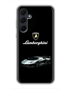 Чехол для Samsung Galaxy A35 (5G) с картинкой «Логотип Lamborghini классика»