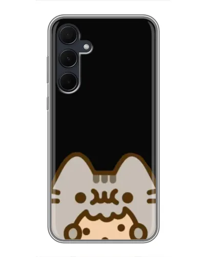 Чехол для Samsung Galaxy A35 (5G) с картинкой «Пушин на черном»