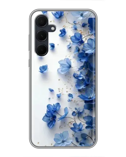 Чехол для Samsung Galaxy A35 (5G) с картинкой «Голубой цветочный каскад» Чехол для Samsung Galaxy A35 (5G) с картинкой «Голубой цветочный каскад»