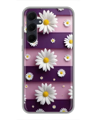 Чехол для Samsung Galaxy A35 (5G) с картинкой «Ромашки на фиолетовом» Чехол для Samsung Galaxy A35 (5G) с картинкой «Ромашки на фиолетовом»
