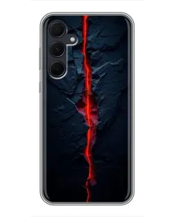 Чехол для Samsung Galaxy A35 (5G) с картинкой «Kрасная лавовая трещина»