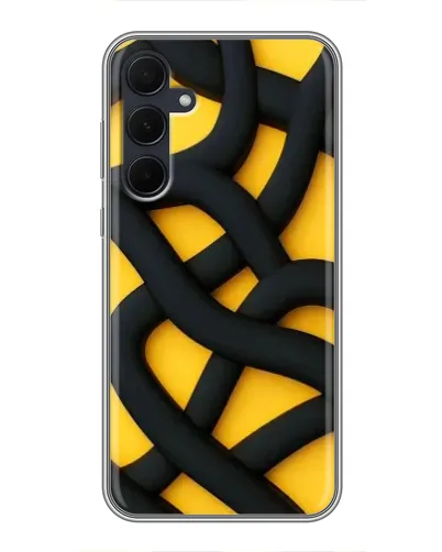 Чехол для Samsung Galaxy A35 (5G) с картинкой «Черное желтое переплетение» Чехол для Samsung Galaxy A35 (5G) с картинкой «Черное желтое переплетение»