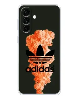 Чехол для Samsung Galaxy A36 5G с картинкой «Оранжевый дым Adidas»