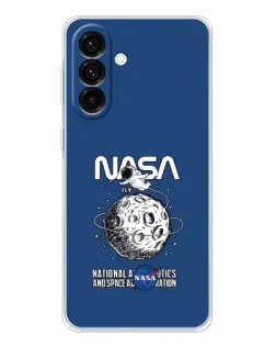 Чехол для Samsung Galaxy A36 5G с картинкой «NASA — лунная миссия»