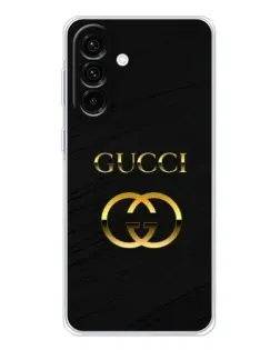 Чохол для Samsung Galaxy A36 5G з картинкою «Золотий логотип Gucci»