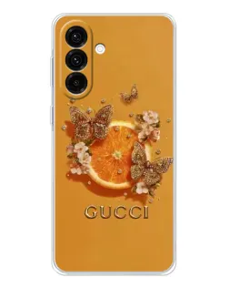 Чехол для Samsung Galaxy A36 5G с картинкой «Gucci — золотые бабочки»