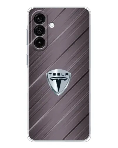 Чехол для Samsung Galaxy A36 5G с картинкой «Металлическая текстура Tesla»