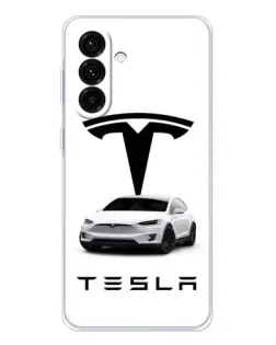 Чехол для Samsung Galaxy A36 5G с картинкой «Tesla White Style»