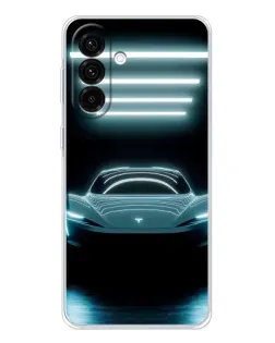 Чехол для Samsung Galaxy A36 5G с картинкой «Tesla в неоне»
