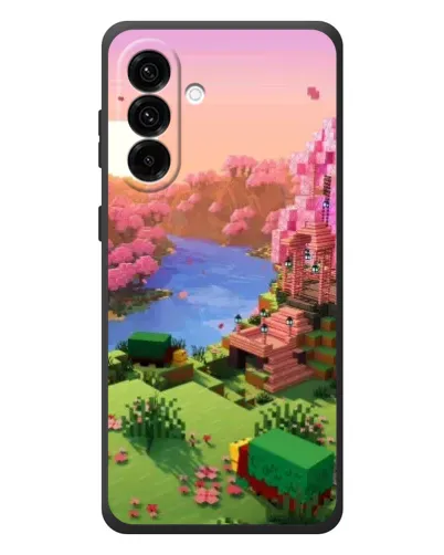 Чехол для Samsung Galaxy A37 с картинкой «Розовое дерево Minecraft»
