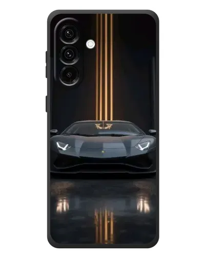 Чехол для Samsung Galaxy A37 с картинкой «Lamborghini золотые линии»