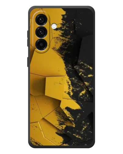 Чехол для Samsung Galaxy A37 с картинкой «Золотые осколки геометрии» Чехол для Samsung Galaxy A37 с картинкой «Золотые осколки геометрии»