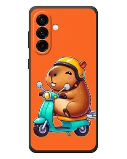 Чехол для Samsung Galaxy A37 с картинкой «Капибара на скутере»