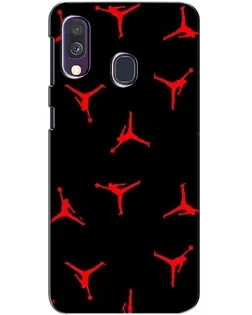 Чехол для Samsung Galaxy A40 2019 (A405F) с картинкой «Jordan Red Pattern»