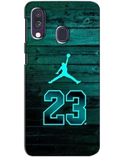 Чехол для Samsung Galaxy A40 2019 (A405F) с картинкой «Jordan Cyan 23»