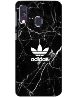 Чехол для Samsung Galaxy A40 2019 (A405F) с картинкой «Белый мрамор Adidas»