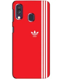 Чехол для Samsung Galaxy A40 2019 (A405F) с картинкой «Красный минимализм Adidas»