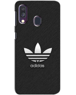 Чехол для Samsung Galaxy A40 2019 (A405F) с картинкой «Adidas Карбоновая текстура»