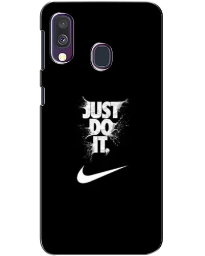 Чехол для Samsung Galaxy A40 2019 (A405F) с картинкой «Текстовый принт Nike» Чехол для Samsung Galaxy A40 2019 (A405F) с картинкой «Текстовый принт Nike»