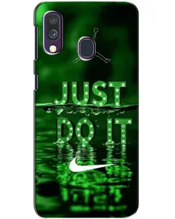 Чехол для Samsung Galaxy A40 2019 (A405F) с картинкой «Зеленый неоновый Nike»