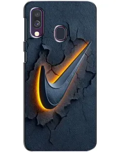 Чехол для Samsung Galaxy A40 2019 (A405F) с картинкой «Объемный логотип Найк»