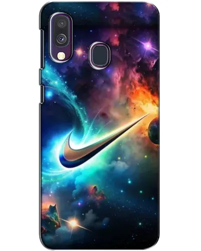 Чехол для Samsung Galaxy A40 2019 (A405F) с картинкой «Космический Nike Swoosh» Чехол для Samsung Galaxy A40 2019 (A405F) с картинкой «Космический Nike Swoosh»