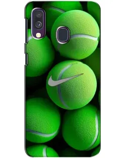 Чехол для Samsung Galaxy A40 2019 (A405F) с картинкой «Теннисные мячи Найк»