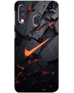 Чехол для Samsung Galaxy A40 2019 (A405F) с картинкой «Nike — эффект разломов»