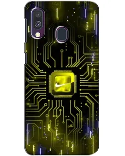 Чехол для Samsung Galaxy A40 2019 (A405F) с картинкой «Nike — золотая искра»