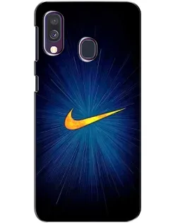 Чехол для Samsung Galaxy A40 2019 (A405F) с картинкой «Синий пульс Nike»