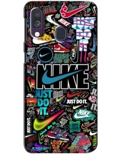 Чехол для Samsung Galaxy A40 2019 (A405F) с картинкой «Яркий коллаж Nike»