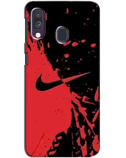 Чехол для Samsung Galaxy A40 2019 (A405F) с картинкой «Красные брызги Nike»