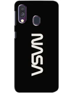 Чехол для Samsung Galaxy A40 2019 (A405F) с картинкой «NASA — вертикальный логотип»
