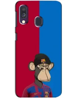 Чехол для Samsung Galaxy A40 2019 (A405F) с картинкой «Bored Ape — фанат Барсы»