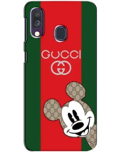 Чехол для Samsung Galaxy A40 2019 (A405F) с картинкой «Gucci — полосы и Микки»