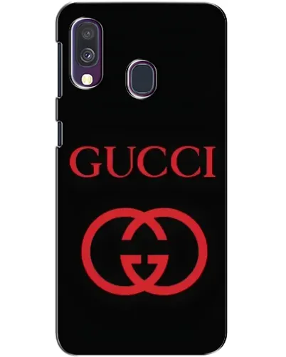 Чехол для Samsung Galaxy A40 2019 (A405F) с картинкой «Gucci — красный логотип»