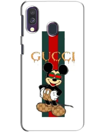 Чехол для Samsung Galaxy A40 2019 (A405F) с картинкой «Микки Маус Gucci — полосы»