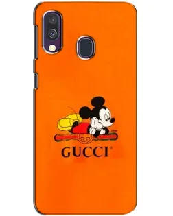 Чехол для Samsung Galaxy A40 2019 (A405F) с картинкой «Микки Маус Gucci — оранж»