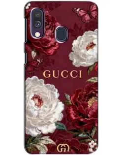 Чехол для Samsung Galaxy A40 2019 (A405F) с картинкой «Gucci — бордовые розы»