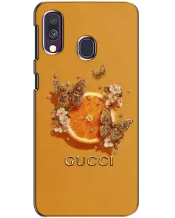 Чехол для Samsung Galaxy A40 2019 (A405F) с картинкой «Gucci — золотые бабочки»