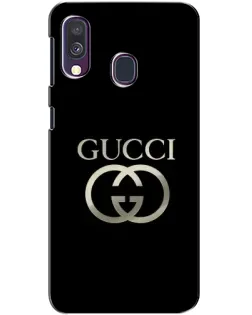 Чехол для Samsung Galaxy A40 2019 (A405F) с картинкой «Gucci — золото на черном»